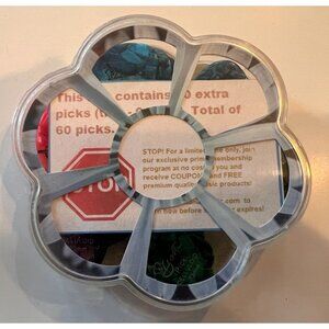 Tanbi Music 60-Count Guitar Picks Set In Flower-Shaped Container UNOPENED